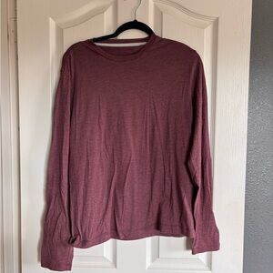 lululemon athletica Burgundy Long Sleeve Tee